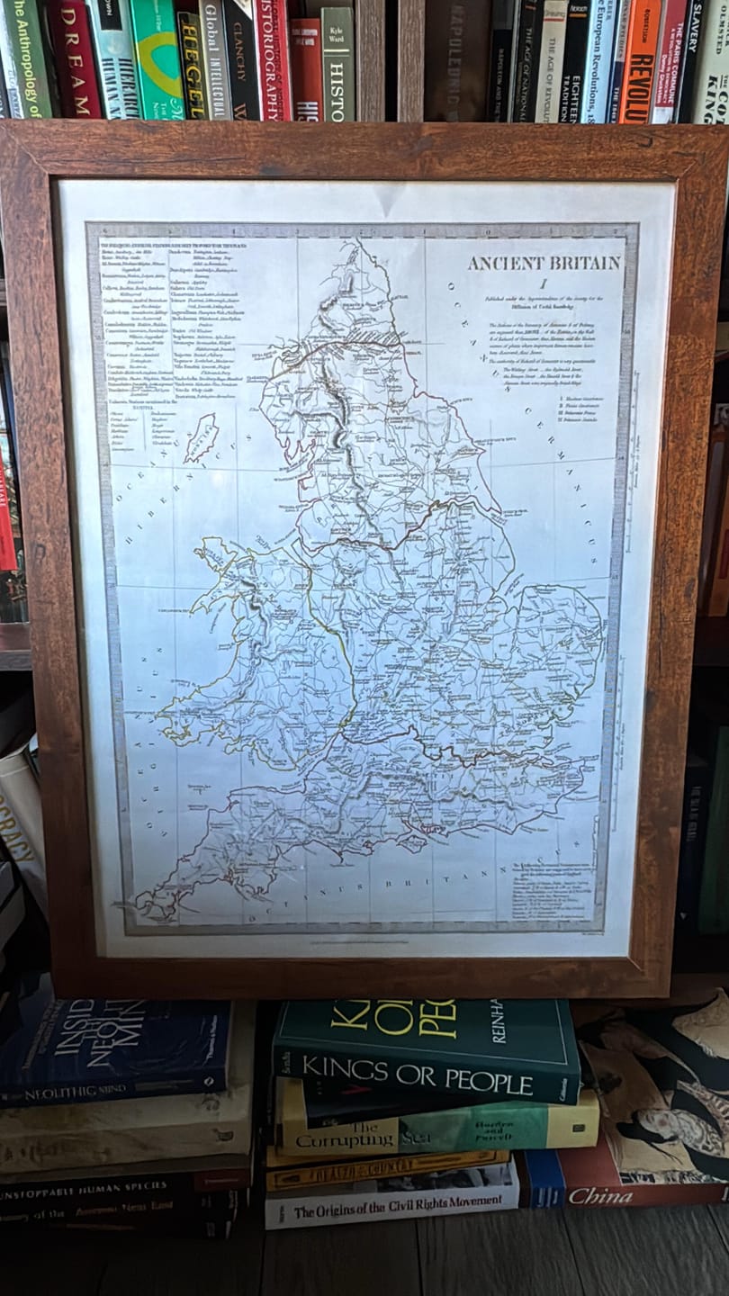 Customer photo review of Old Map of Ancient Britain, 1834 - Roman Britannia & Roads, Celtic Tribes, Silures, Dobunni, Parisi, Trinovantes, Regni