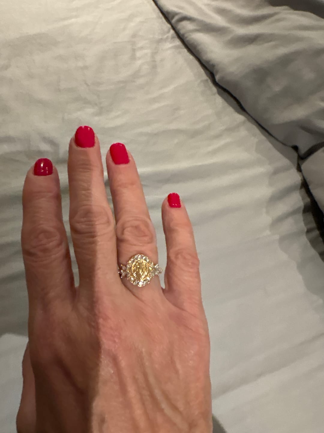 Customer photo review of FREE Today: Elegant Virgin Mary Emblem Ring: Sacred Detail for Daily Devotion