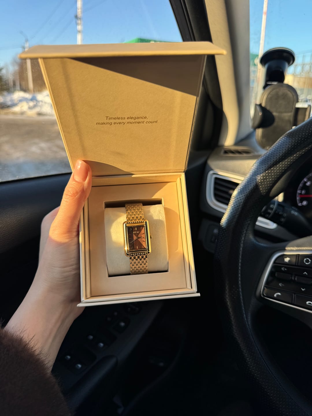 Customer photo review of Olivia Gold Brown