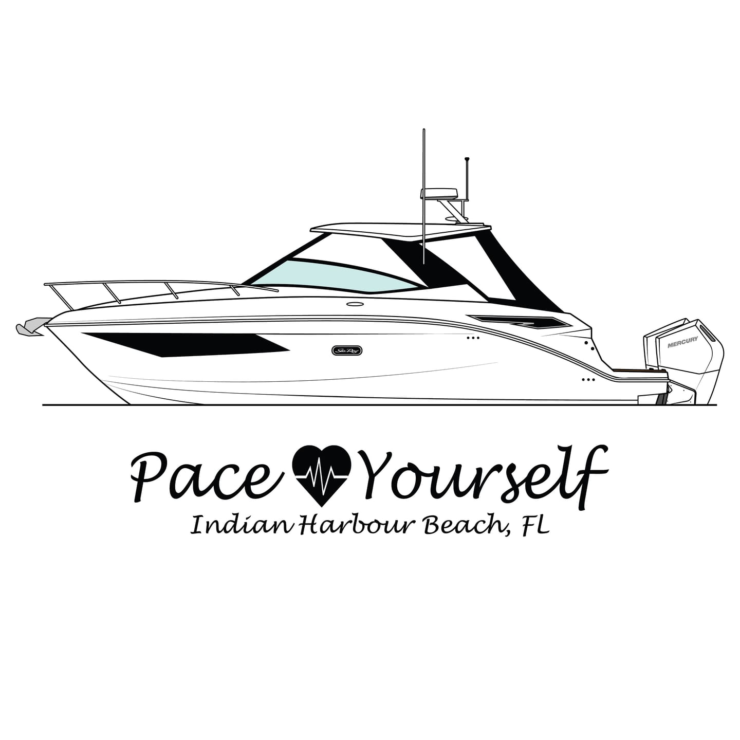Customer photo review of Custom Oval Boat Stickers
