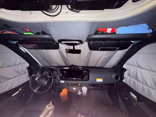 Customer photo review of Sprinter Ekko - Windshield Shade