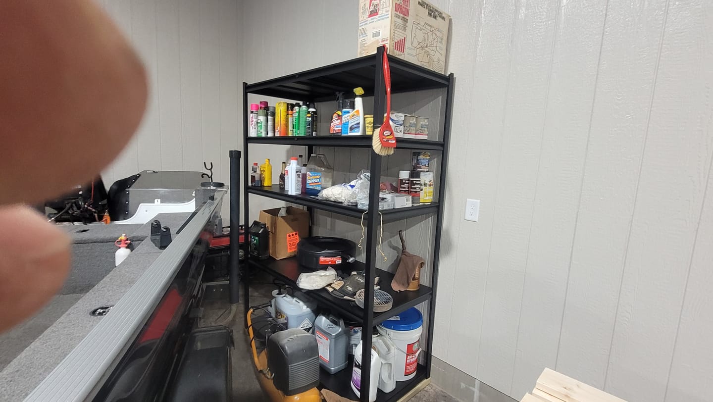 Customer photo review of Reibii 60" W x 24" D Wire Storage Shelves, Rolling heavy duty shelves, Adjustable Metal Shelves Load 2878 lbs,Storage Shelves for Garage Closet Pantry Basement