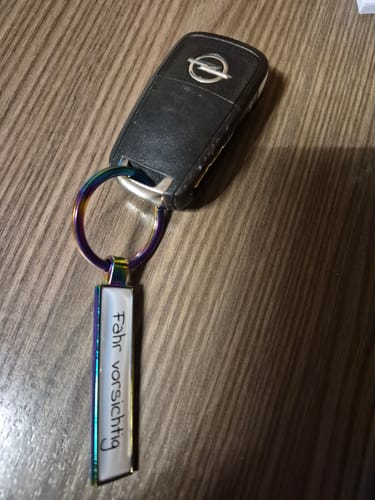 Customer photo review of Kennzeichen Schlüsselanhänger Mini Nummernschild Metall