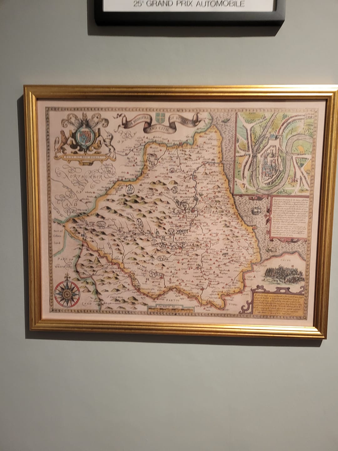 Customer photo review of Old Map of County Durham, 1611 by John Speed - Darlington, Stockton-on-Tees, Sunderland