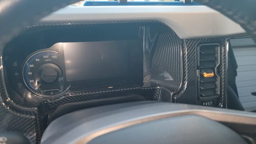 Customer photo review of 2021+ Bronco Real Carbon Fiber Gauge Cluster Dash Trim Cover