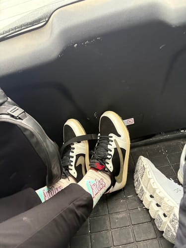 Customer photo review of JORDAN 1 LOW x TRAVIS SCOTT OLIVE
