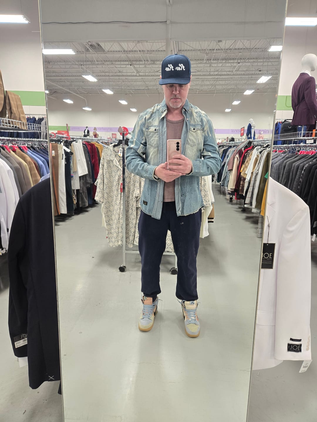 Customer photo review of Custom Navy 3D Puff Embroidery Flat Embroidery Casual Sport Baseball Cap