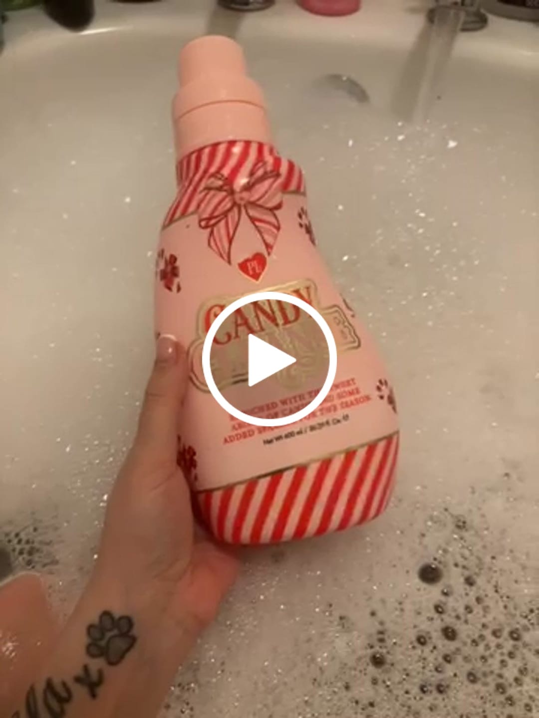 Customer video review of P.Louise Candy Cane Cleanse Body Wash