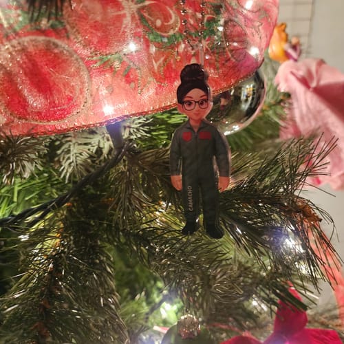 Customer photo review of Military Action Figure - Personalized Acrylic Ornament