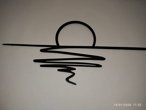 Customer photo review of Décoration murale en métal - Coucher du soleil (SUN.01)