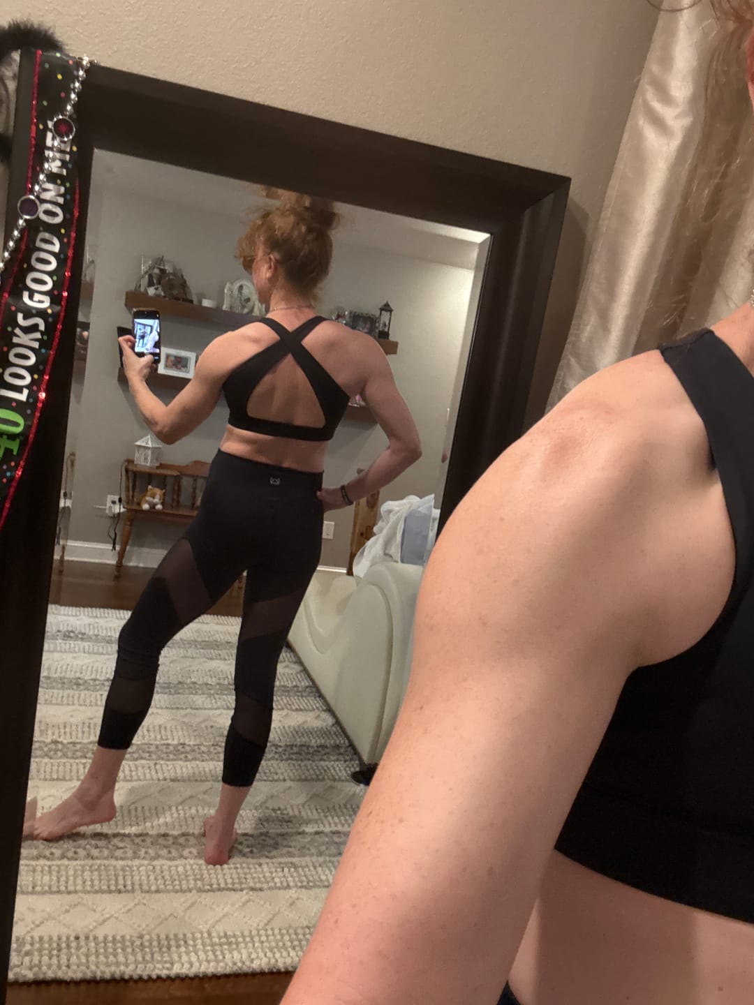 Customer photo review of ESSENCE Performance Mesh Wrapped Legging