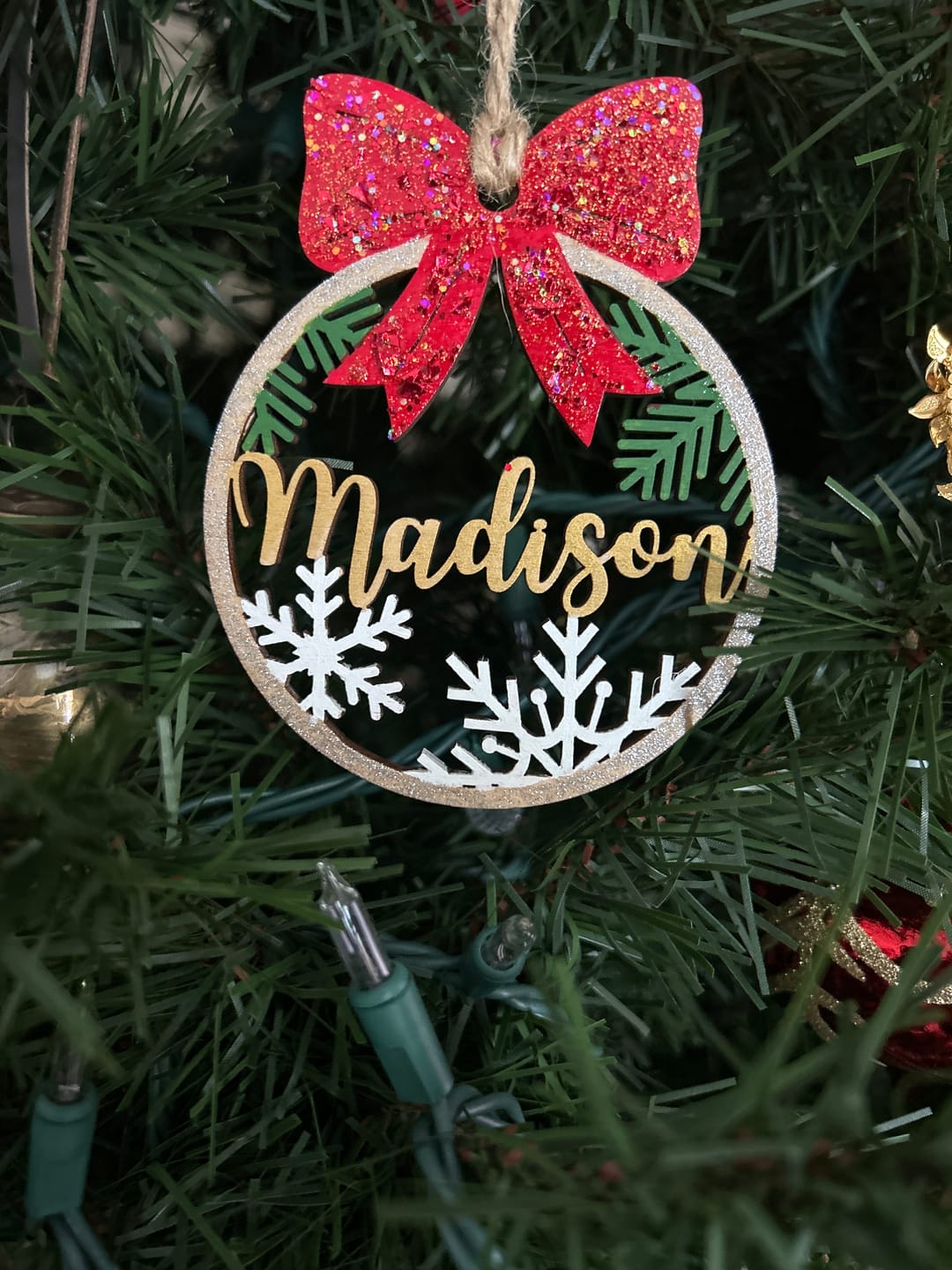 Customer photo review of Personalized Christmas Ornaments
