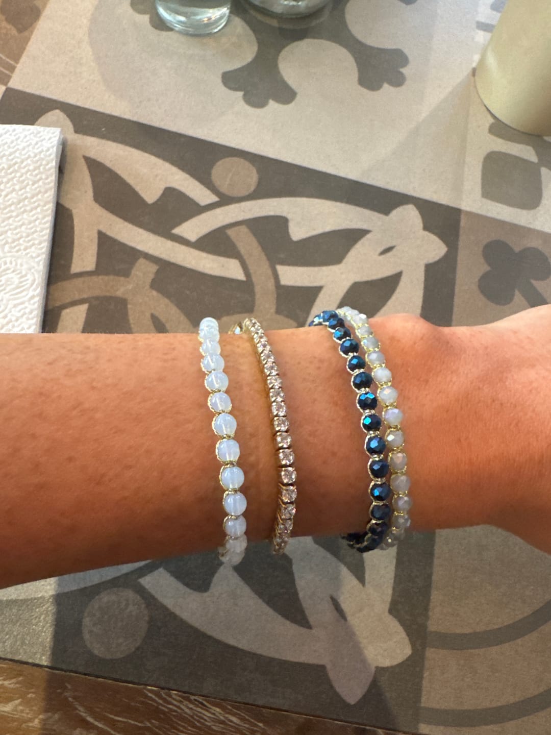 Customer photo review of Luxe Tennis Bracelet