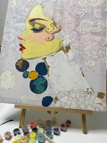 Customer photo review of Klimt-Inspired Woman Portrait XXXVI