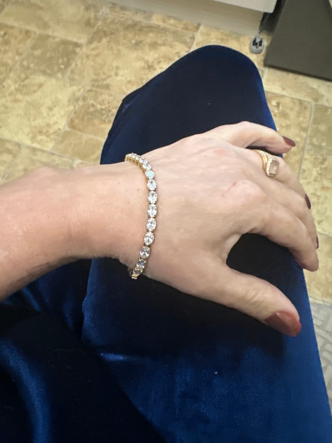 Customer photo review of Oval Tennis Bracelet