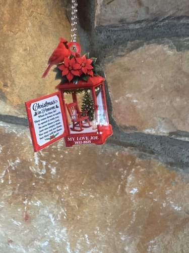 Customer photo review of Christmas In Heaven - Personalized Lantern Memorial Chistmas Ornament