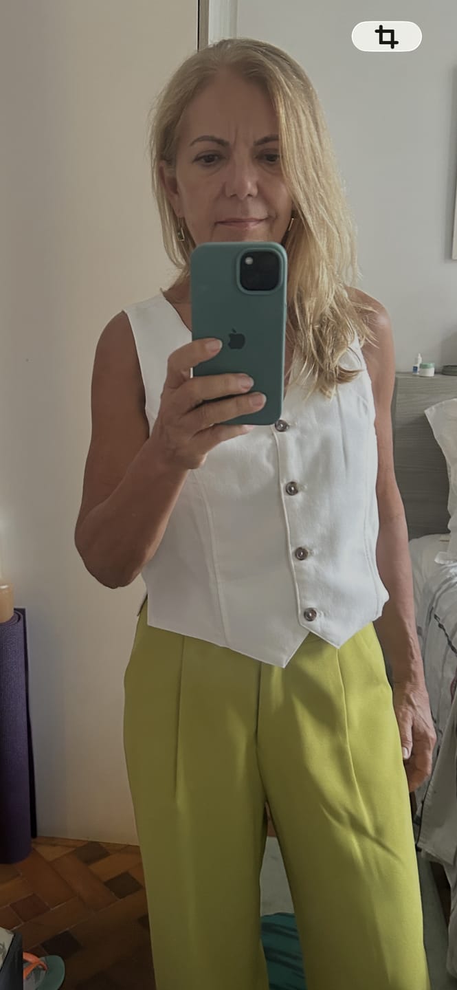Customer photo review of Colete Calêndula Off White