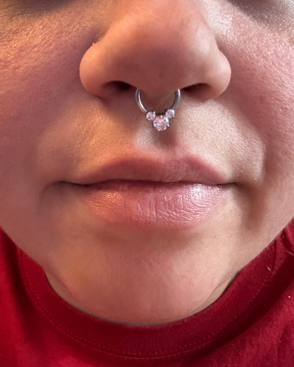 Customer photo review of 16G Mickey Zircon Clicker Septum Ring Stainless steel Helix Cartilage Piercing