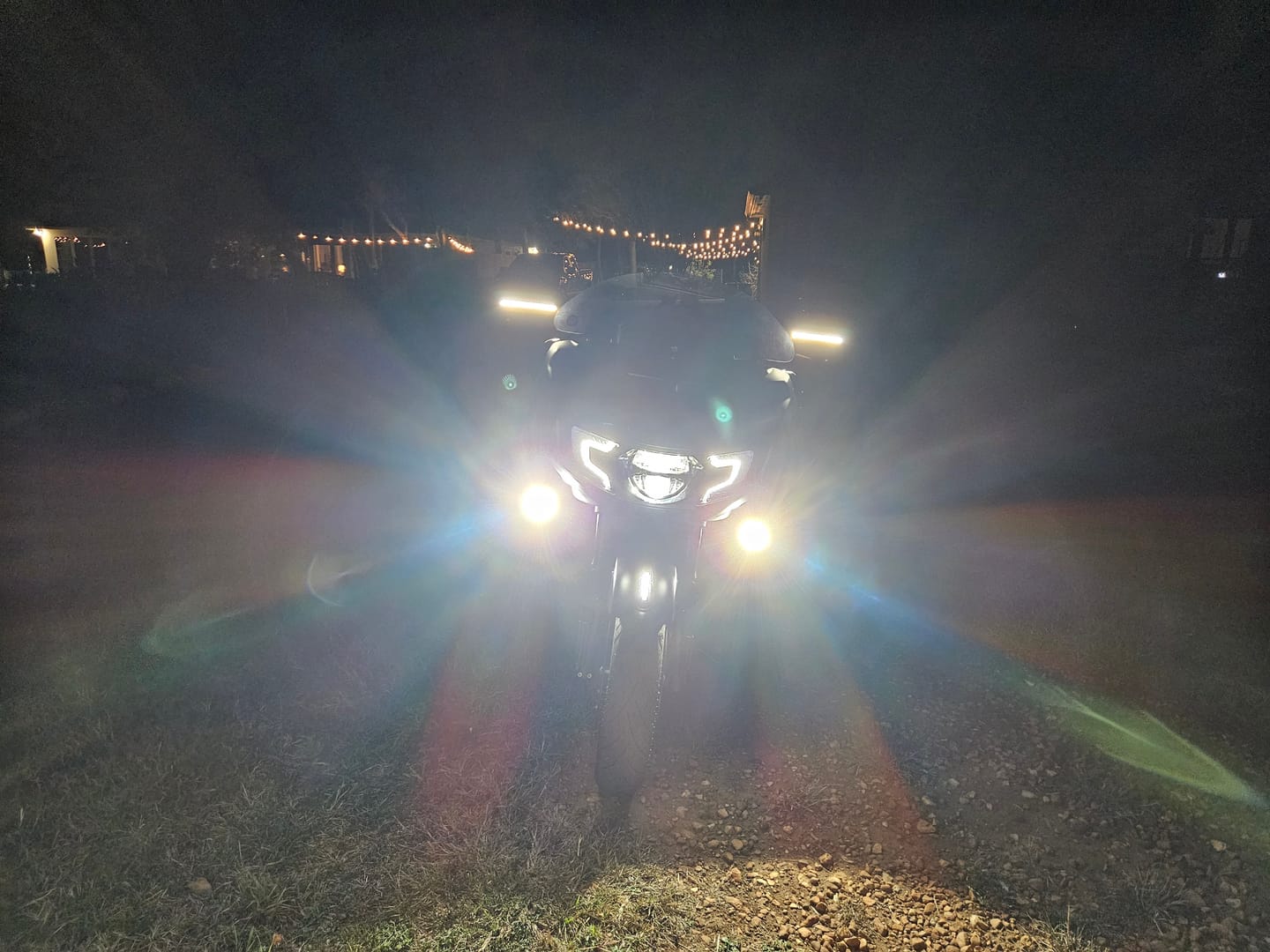 Customer photo review of Color Matched hand guard with LED for Harley Touring & Softails