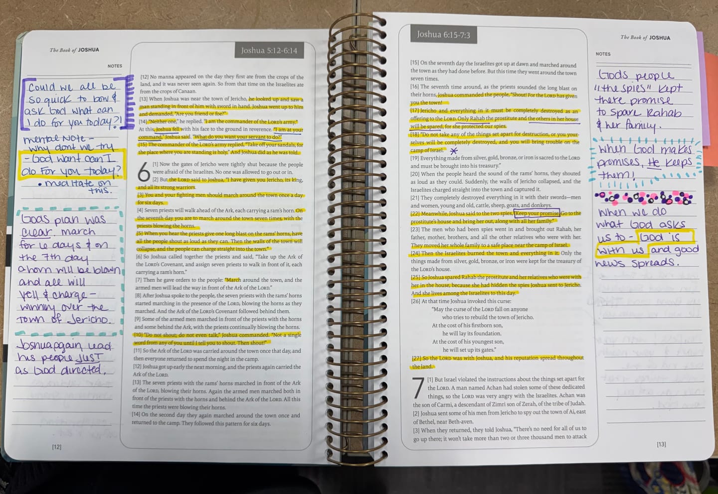 Customer photo review of Spiral Bible™ - NLT - Joshua - Esther (Hardcover)