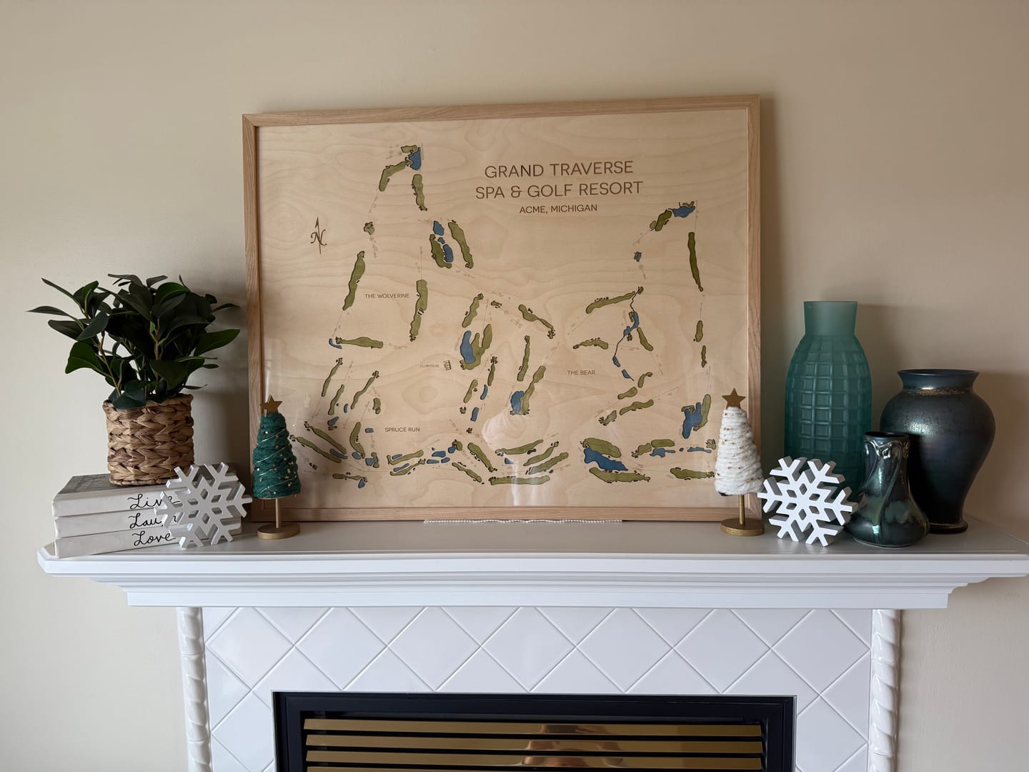Customer photo review of Custom 3D Wood Golf Course Map