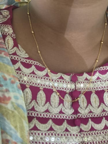 Customer photo review of Beaded Chain Necklace