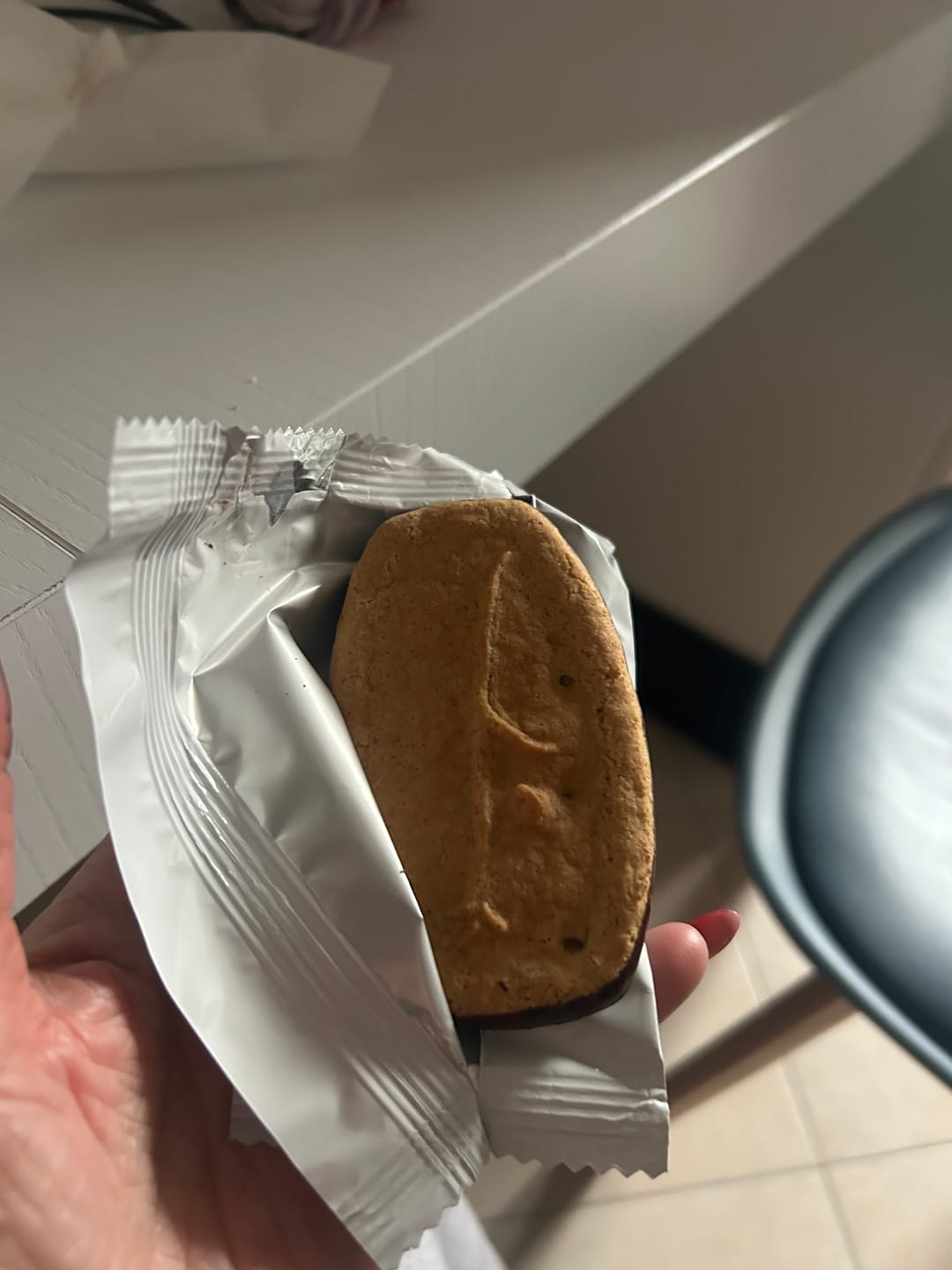 Customer photo review of Biscotti proteici Nuvole ricoperti di cioccolato e arancia