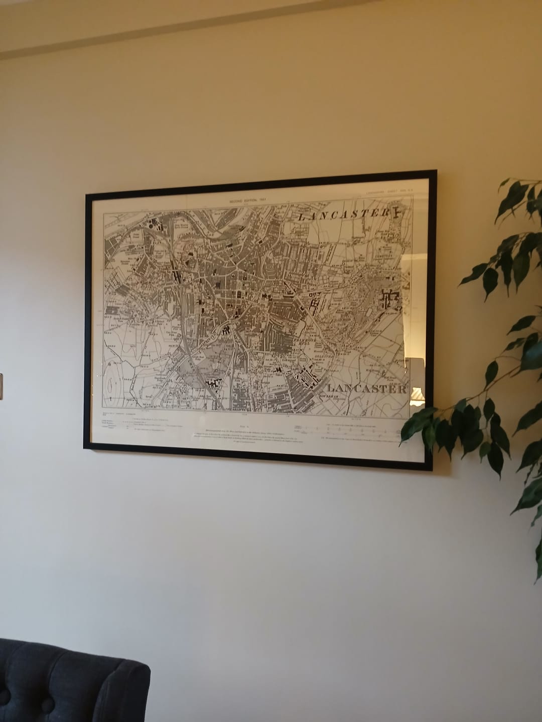 Customer photo review of Personalised Old Map - Make Your Own 1800s and 1900s Ordnance Survey Postcode/Zipcode Street Map