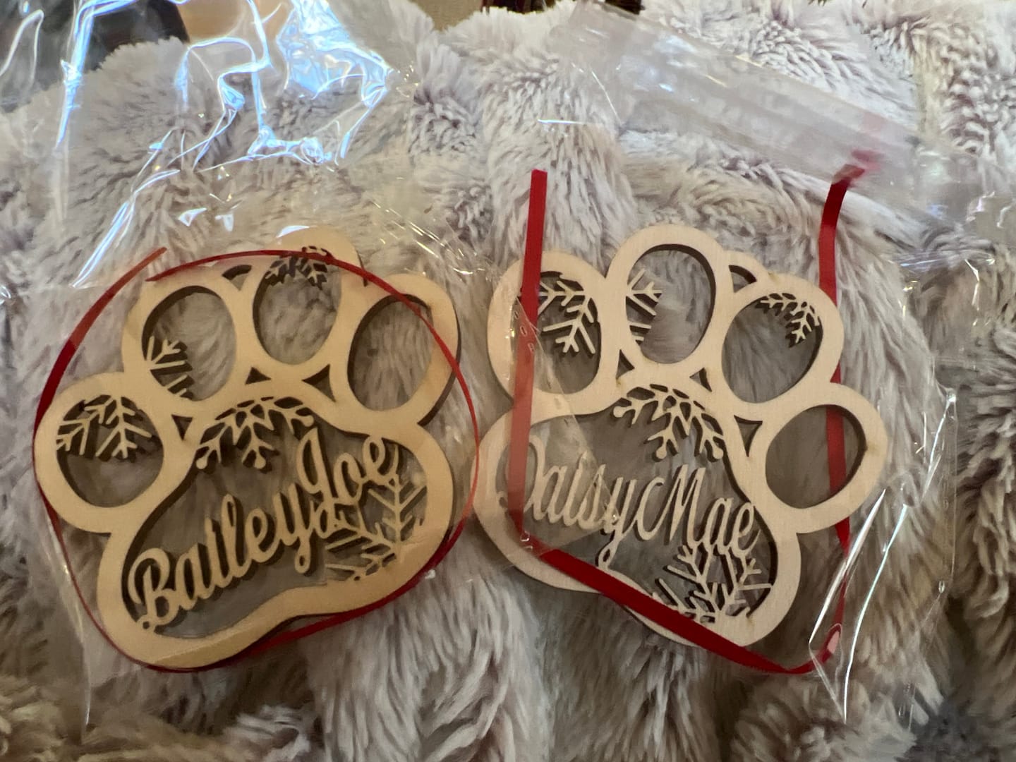 Customer photo review of Personalized Pet Christmas Ornament
