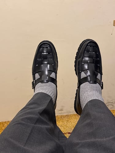 Customer photo review of Perry Weave Loafer - Solid Black Leather (Eva Combat)