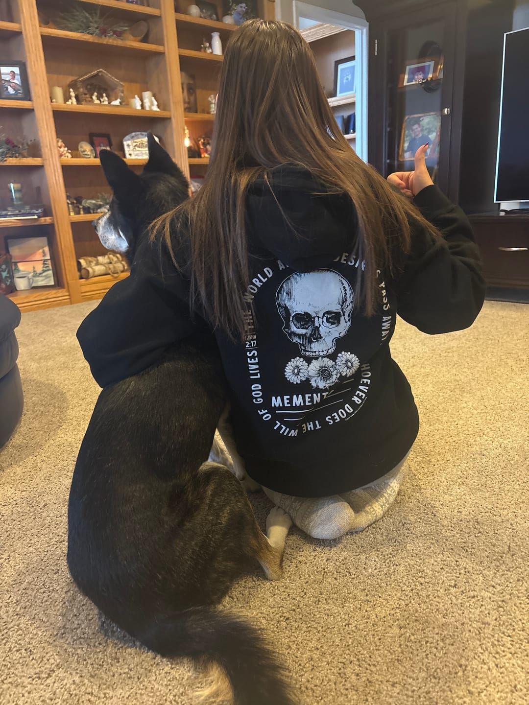 Customer photo review of Memento Mori Premium Fleece Hoodie