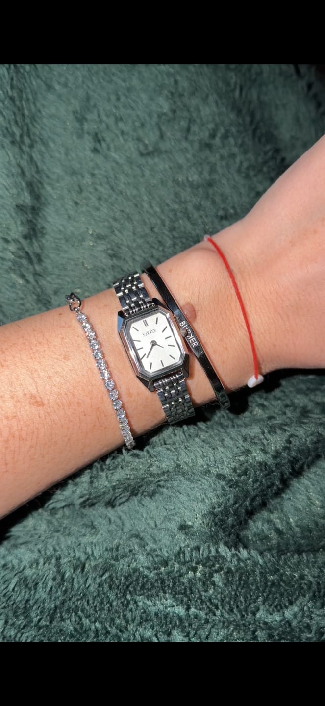 Customer photo review of Jade Silver Bracelet