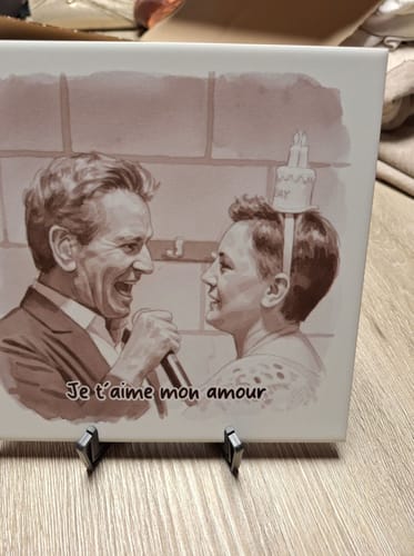 Customer photo review of Sepia Vintage Portret Tegeltje