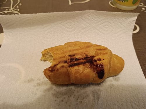 Customer photo review of 15 Cornetti proteici ripieni di crema alla nocciola