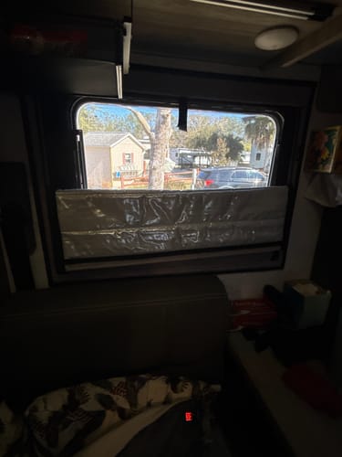 Customer photo review of Sprinter Ekko - FitRV Dinette Shade (Passenger Side)