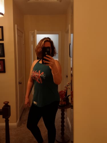 Customer photo review of You Can Lift With Us Fitted Rocker Tank