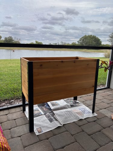 Customer photo review of 18" x 36" Raised Garden Bed - 30" TALL