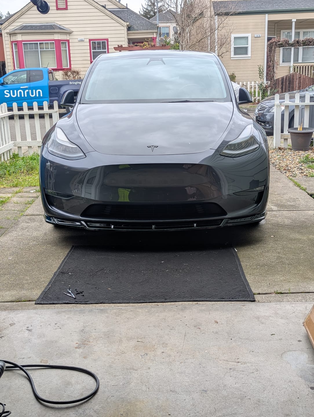 Customer photo review of EVAAM® Front Bumper Splitter Lip Protection For Tesla Model Y (2020-2024)