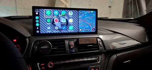 Customer photo review of 12.3'' Ultra CarPlay Android Auto Linux screen for BMW 3/4er F30~F36 NBT(13-16)EVO(17-18)