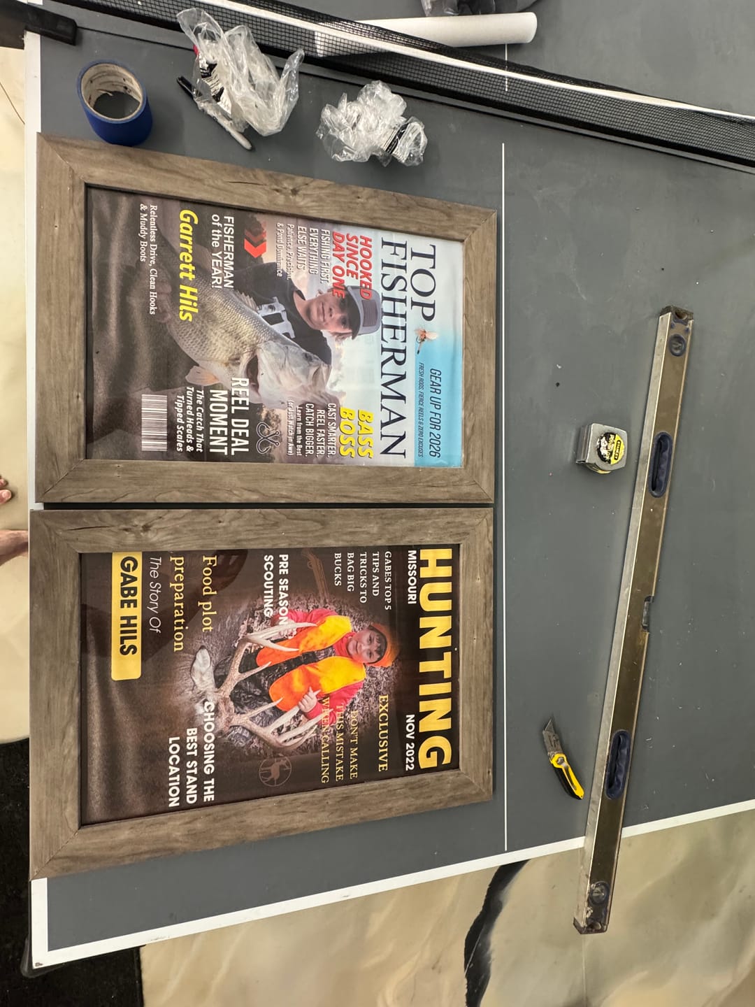 Customer photo review of Custom Fishing Magazine Cover Personalized Poster, Angler Funny Fisherman Gift