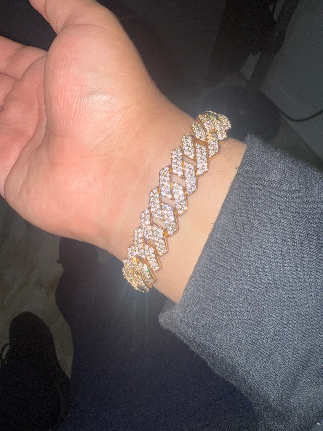 Customer photo review of 14mm Monaco Bracelet - Gold