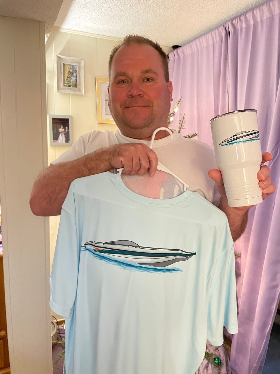Customer photo review of Dri-Fit Custom Boat Shirts - Short Sleeve