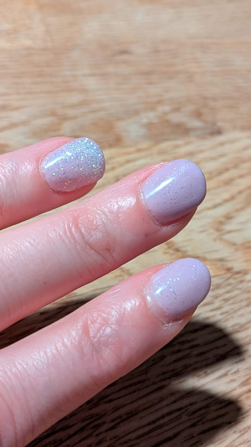 Customer photo review of Soft Lila Dipping Powder