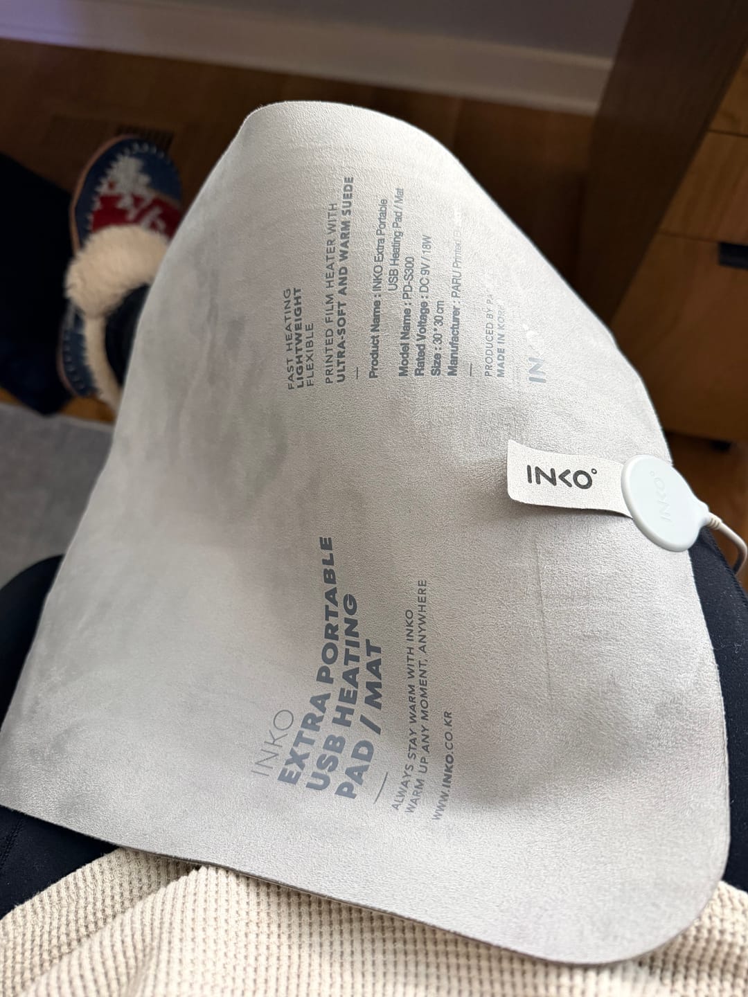 Customer photo review of Portable Heating Pad, USB-C, EMF-Free