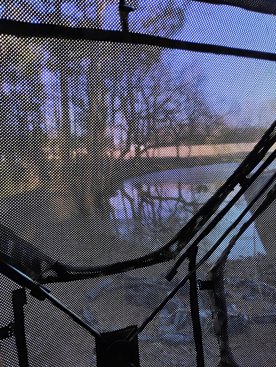 Customer photo review of Vis360 See Through Ground Blind | 360° Camouflage Pop Up Hunting Blind for 2/3/4 Person | Portable Deer Blind with Orange Cover