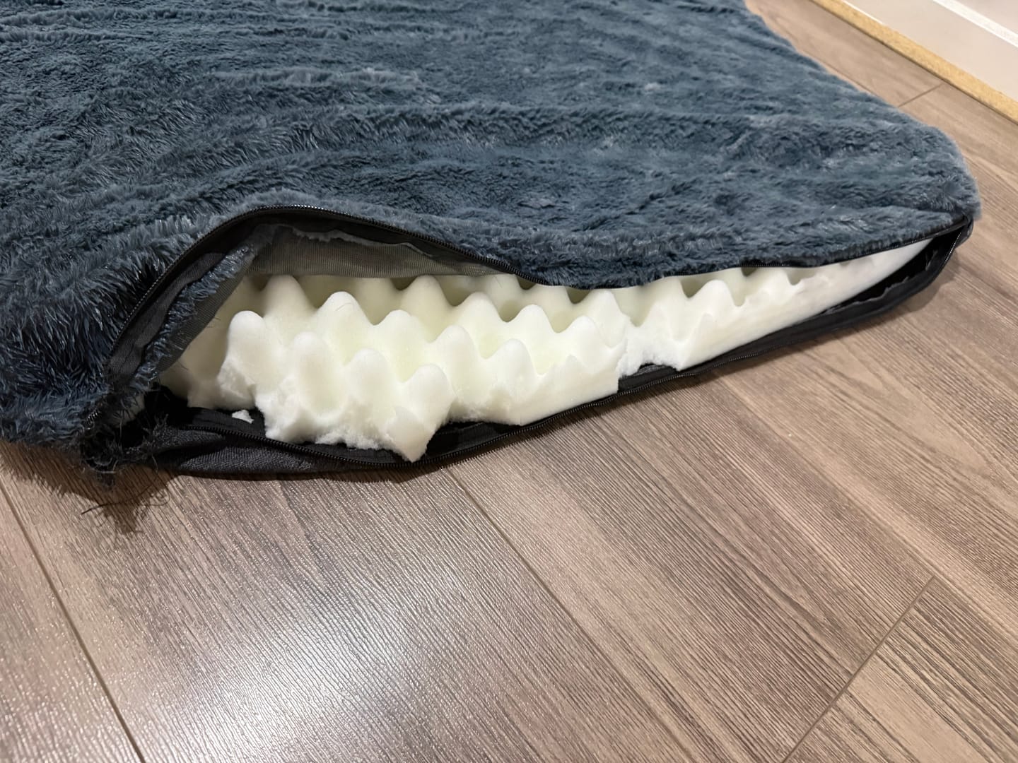 Customer photo review of Premium Memory Foam Calming Dog Bed