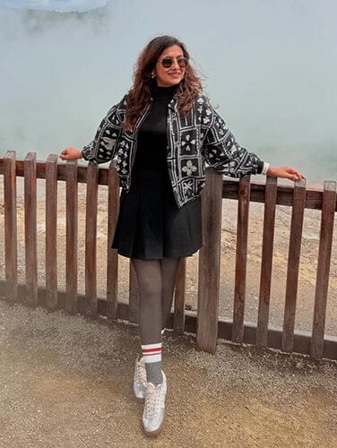 Customer photo review of Tangier Embroidered Twill Bomber Jacket