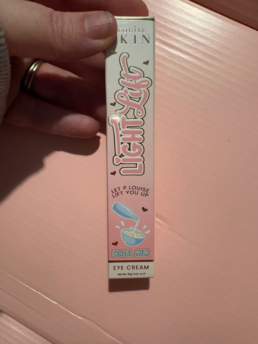 Customer photo review of P. Louise Light Lifting Eye Cream