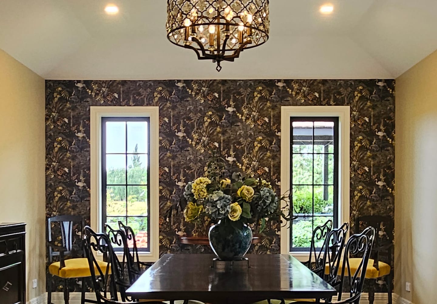 Customer photo review of Masoala Tropical Crane Wallpaper - Navy
