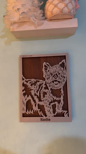 Customer photo review of Custom Pet Metal Portrait